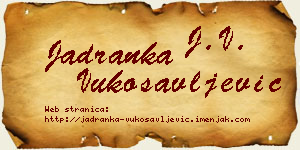 Jadranka Vukosavljević vizit kartica